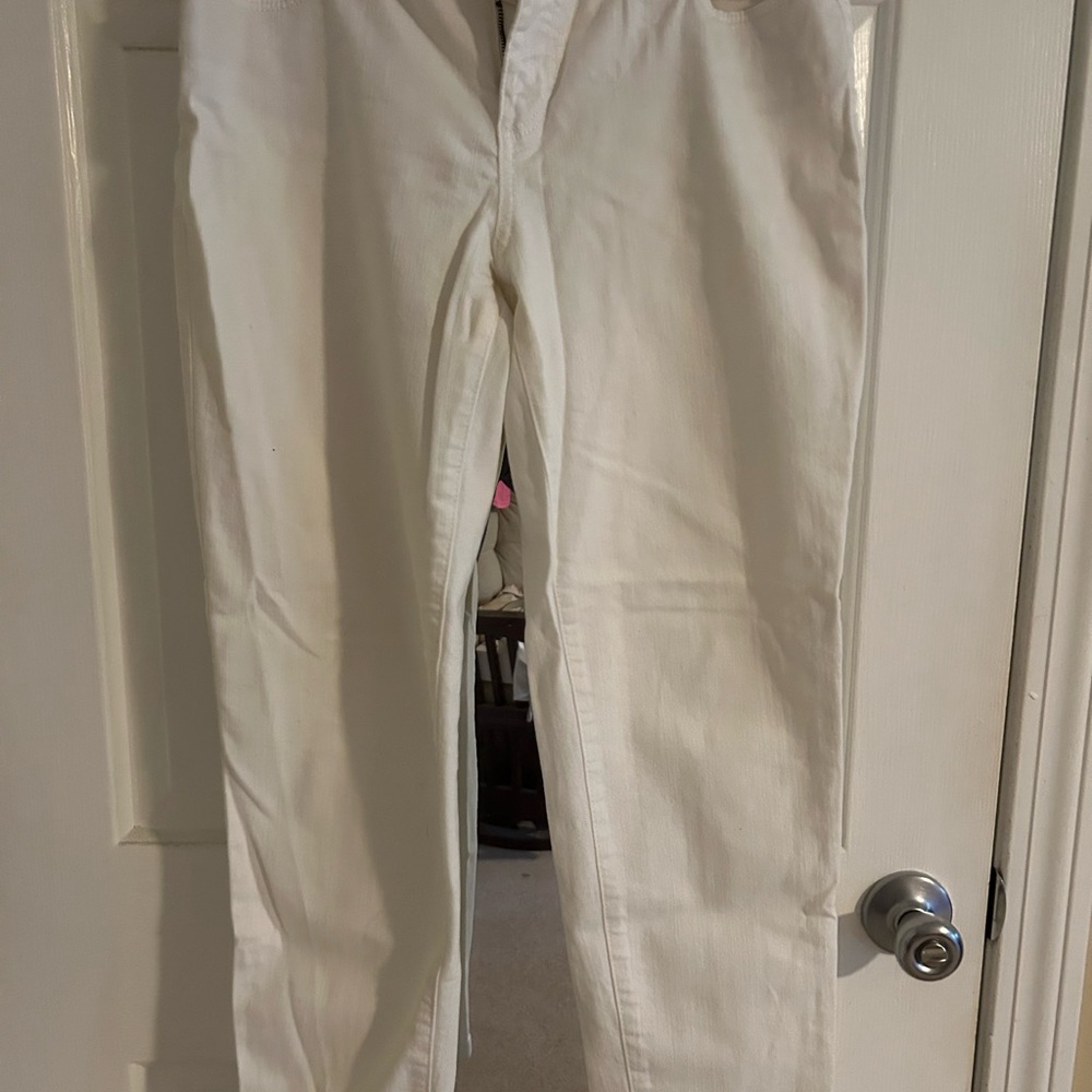 Talbots Petite White Straight-Leg Pants